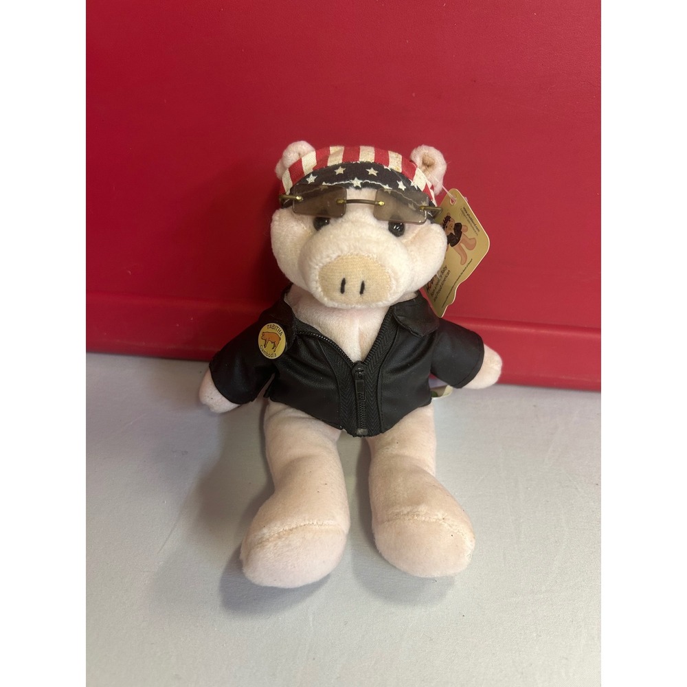 Plushland Hogworth Biker Pig Plush March of Dimes Motorcycle Patriotic